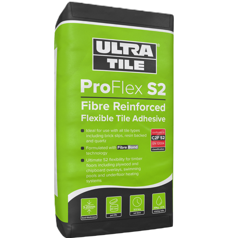 UltraTile ProFlex S2 - Fibre Reinforced Flexible Tile Adhesive 20kg