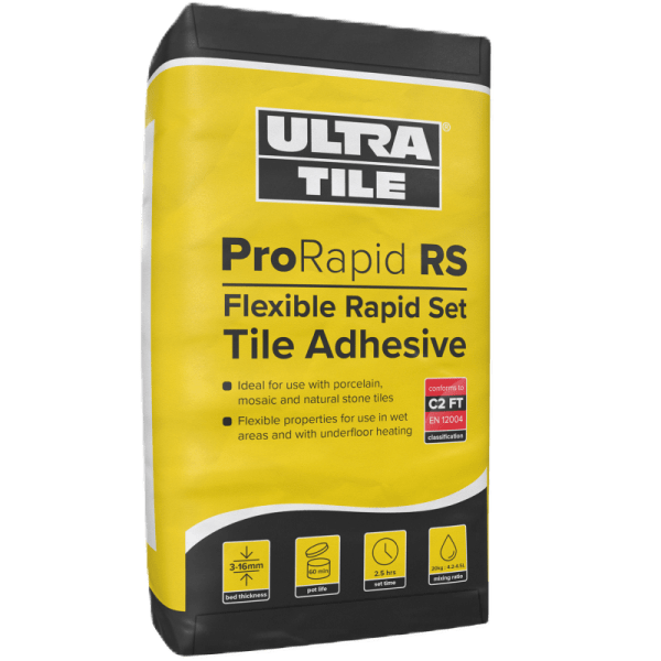 Ultratile Prorapid Rs – Flexible Rapid Set Tile Adhesive 20kg